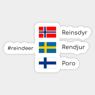 Reindeer in Scandinavia Sticker